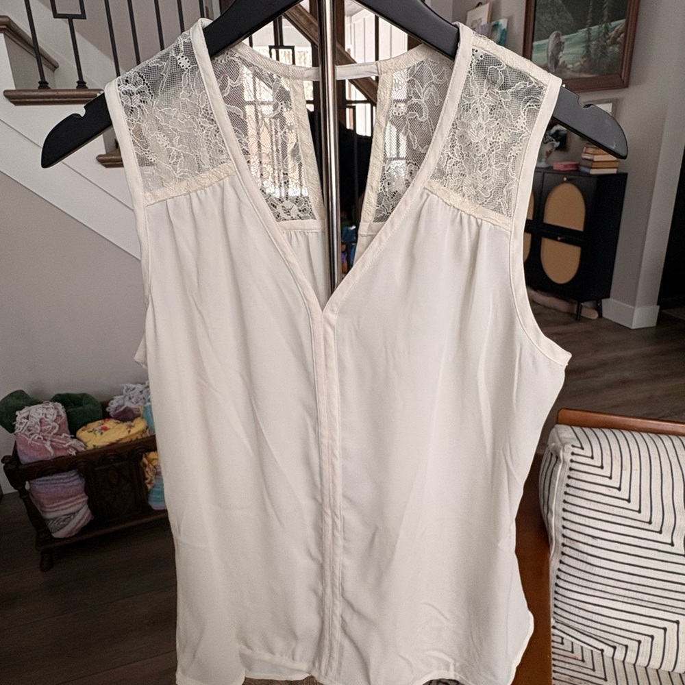Banana Republic Cream Lace Blouse